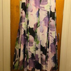 Purple/White Long Skirt (M)